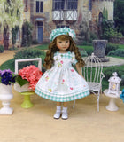 Elegant Birdcage - dress, hat, socks & shoes for Little Darling Doll or 33cm BJD