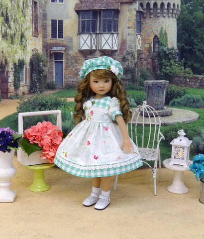 Elegant Birdcage - dress, hat, socks & shoes for Little Darling Doll or 33cm BJD