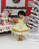 Elegant Golden Deer - dress & shoes for Little Darling Doll or 33cm BJD