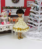 Elegant Golden Deer - dress & shoes for Little Darling Doll or 33cm BJD