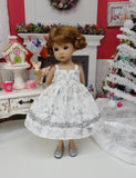 Elegant Silver Deer - dress & shoes for Little Darling Doll or 33cm BJD