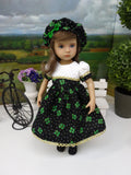 Emerald Isle - dress, hat, tights & shoes for Little Darling Doll or 33cm BJD