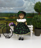 Emerald Isle - dress, hat, tights & shoes for Little Darling Doll or 33cm BJD