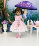 Enchanted Forest - dress, tights & shoes for Little Darling Doll or 33cm BJD