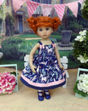 Enchanted Meadow - dress, tights & shoes for Little Darling Doll or 33cm BJD