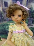 English Garden - dress, tights & shoes for Little Darling Doll or other 33cm BJD