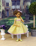English Garden - dress, tights & shoes for Little Darling Doll or other 33cm BJD