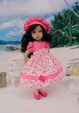 Fabulous Flamingo - dress, hat, socks & shoes for Little Darling Doll or 33cm BJD