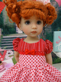 Fall in Love - dress, tights & shoes for Little Darling Doll or 33cm BJD