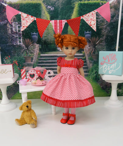 Fall in Love - dress, tights & shoes for Little Darling Doll or 33cm BJD