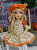 Fall Spice - dress, beret, tights & shoes for Little Darling Doll