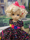Flirty Floral - dress, tights & shoes for Little Darling Doll or other 33cm BJD
