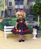 Flirty Floral - dress, tights & shoes for Little Darling Doll or other 33cm BJD