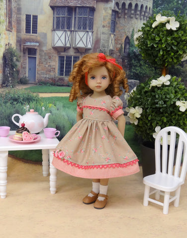 Flowering Trellis - dress, socks & shoes for Little Darling Doll or 33cm BJD