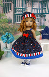 Freedom Stripes - dress, hat, socks & shoes for Little Darling Doll or 33cm BJD