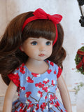 Frosted Berries - dress, tights & shoes for Little Darling Doll or 33cm BJD