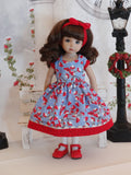 Frosted Berries - dress, tights & shoes for Little Darling Doll or 33cm BJD