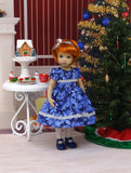 Frosted Leaves - dress, tights & shoes for Little Darling Doll or 33cm BJD