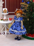 Frosted Leaves - dress, tights & shoes for Little Darling Doll or 33cm BJD