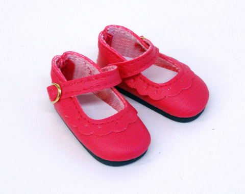 Eyelet Mary Jane Shoes - Fuchsia
