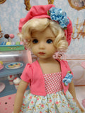 Garden Gate - dress, jacket, beret, tights & shoes for Little Darling Doll or 33cm BJD