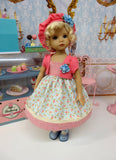 Garden Gate - dress, jacket, beret, tights & shoes for Little Darling Doll or 33cm BJD