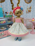 Garden Gate - dress, jacket, beret, tights & shoes for Little Darling Doll or 33cm BJD