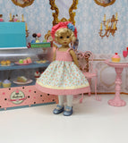 Garden Gate - dress, jacket, beret, tights & shoes for Little Darling Doll or 33cm BJD