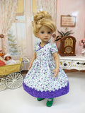 Garden Tea Party - dress, tights & shoes for Little Darling Doll or 33cm BJD