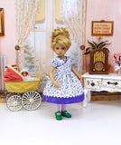 Garden Tea Party - dress, tights & shoes for Little Darling Doll or 33cm BJD