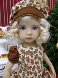 Gingerbread Cookies - dress, hat, tights & shoes for Little Darling Doll or 33cm BJD