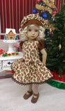 Gingerbread Cookies - dress, hat, tights & shoes for Little Darling Doll or 33cm BJD