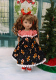 Gingerbread Kids - dress, socks & saddle shoes for Little Darling Doll or 33cm BJD
