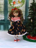 Gingerbread Kids - dress, socks & saddle shoes for Little Darling Doll or 33cm BJD