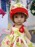 Gleeful Garden - dress, hat, socks & shoes for Little Darling Doll or other 33cm BJD