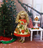 Glittering Ornaments - dress, tights & shoes for Little Darling Doll or 33cm BJD