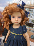 Golden Anchor - dress, tights & shoes for Little Darling Doll or 33cm BJD