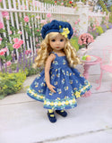 Golden Cherries - dress, hat, socks & shoes for Little Darling Doll or other 33cm BJD