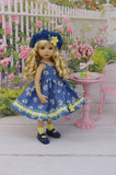 Golden Cherries - dress, hat, socks & shoes for Little Darling Doll or other 33cm BJD