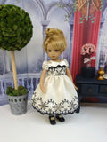 Golden Grandeur - dress, slip & shoes for Little Darling Doll or 33cm BJD