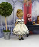 Golden Grandeur - dress, slip & shoes for Little Darling Doll or 33cm BJD