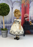 Golden Grandeur - dress, slip & shoes for Little Darling Doll or 33cm BJD