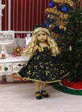 Golden Holly - dress, hat, tights & shoes for Little Darling Doll or 33cm BJD