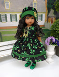 Golden Horseshoe - dress, hat, socks & shoes for Little Darling Doll or 33cm BJD