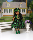 Golden Horseshoe - dress, hat, socks & shoes for Little Darling Doll or 33cm BJD