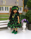 Golden Horseshoe - dress, hat, socks & shoes for Little Darling Doll or 33cm BJD