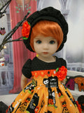 Graveyard Haunt - dress, beret, tights & shoes for Little Darling Doll or 33cm BJD