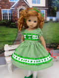 Green Clover - dress, tights & shoes for Little Darling Doll