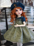 Green Fern Glen - dress, beret, tights & shoes for Little Darling Doll