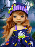Halloween Owls - dress, hat, tights & shoes for Little Darling Doll or 33cm BJD